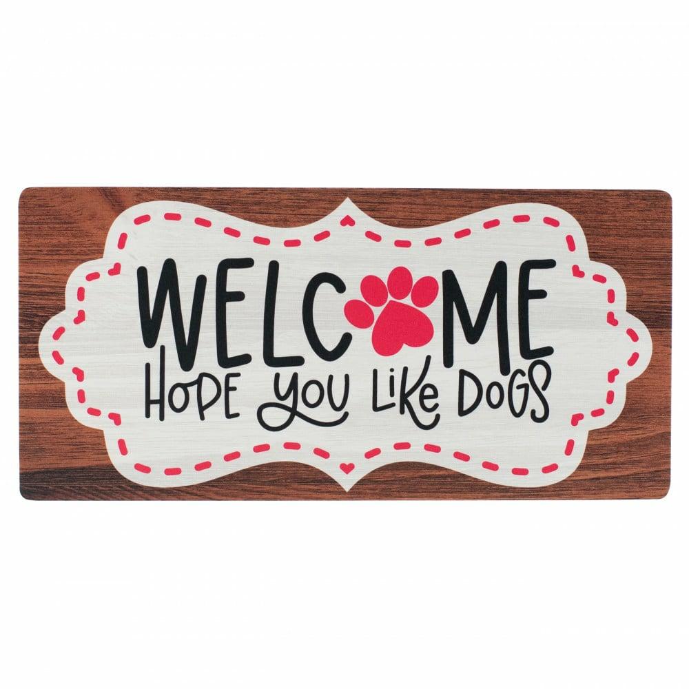 Accent Signs |   10.5" Waterproof Sign: Scalloped Hope You Like Dogs Accent Signs Accent Signs