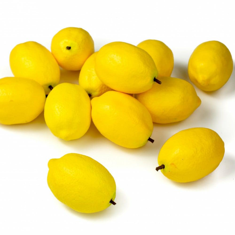 Artificial Fruits And Veggies |   3.5" Artificial Lemons (12) Artificial Fruits And Veggies Artificial Fruits And Veggies