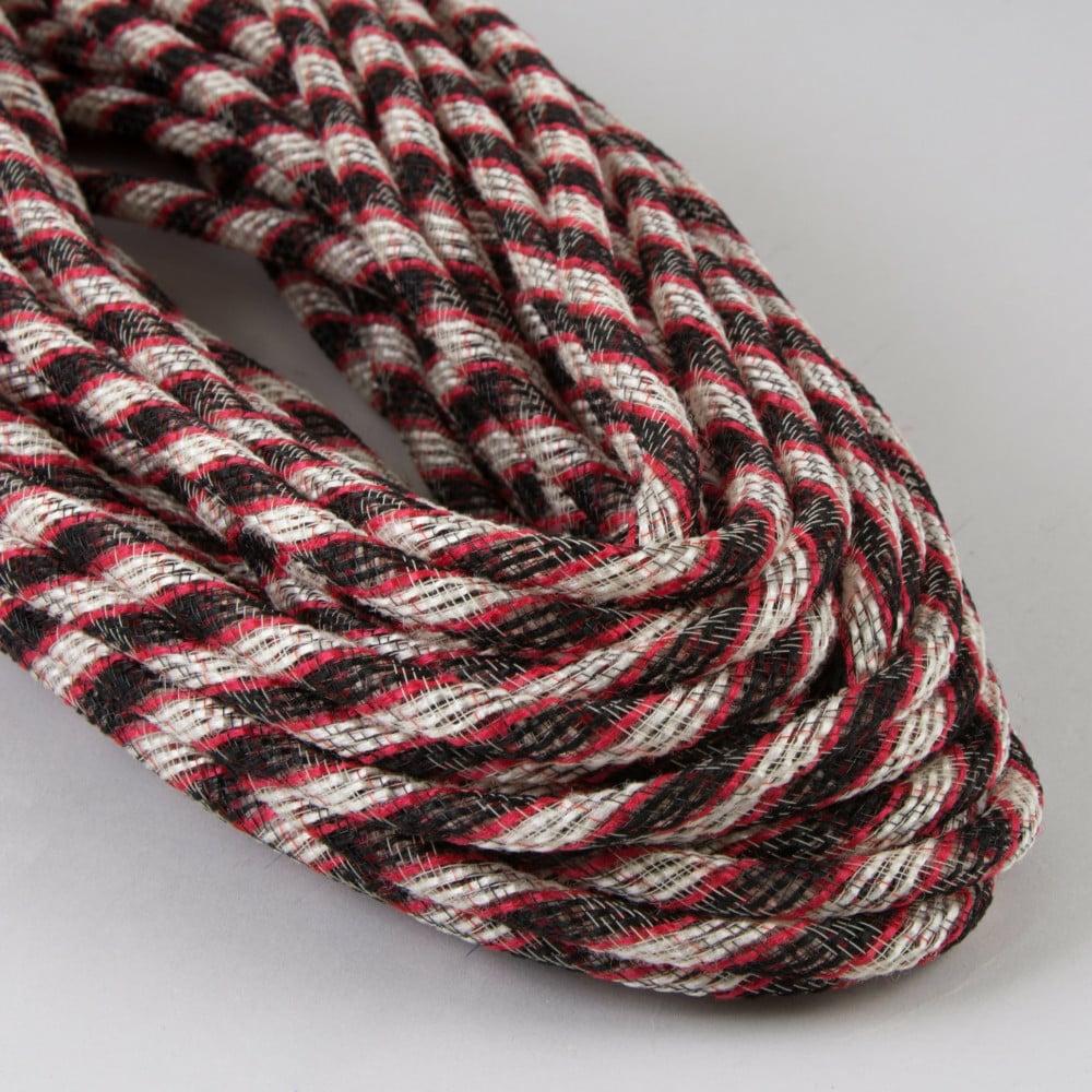 Deco Flex Tubing |   Faux Jute Deco Flex Tubing Ribbon: Red, Black & White (30 Yards) Accents Black,Red,White