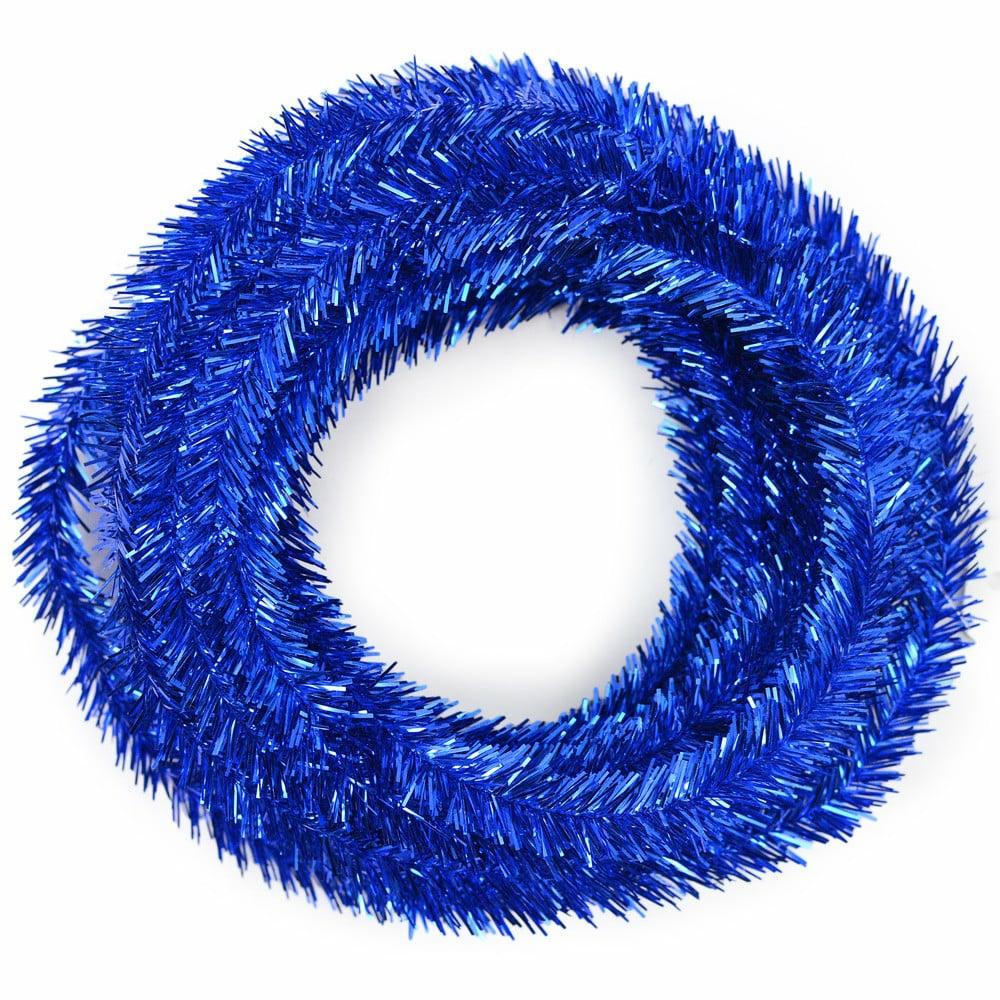 Decorative Rope & Wire |   Metallic Tinsel Roping: Royal Blue (25 Feet) Accents Decorative Rope & Wire