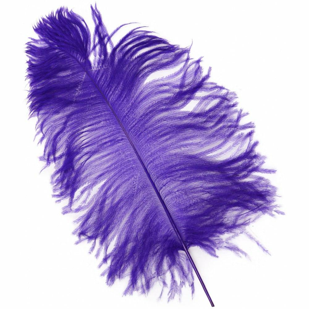 Feathers |   15" Ostrich Feather: Purple Accents Feathers