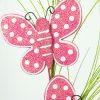 Floral Sprays & Picks |   24" Butterflies And Balls Spray: Hot Pink Accents Floral Sprays & Picks