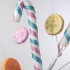 Floral Sprays & Picks |   27" Gingerbread Candy Spray: Pastel Accents Brown,Pink,Blue,Orange,Yellow