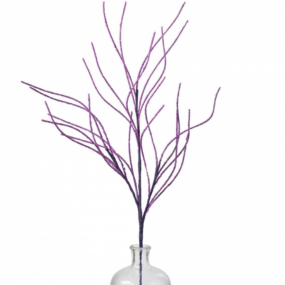 Floral Sprays & Picks |   30" Glitter Twig Spray: Purple Accents Floral Sprays & Picks