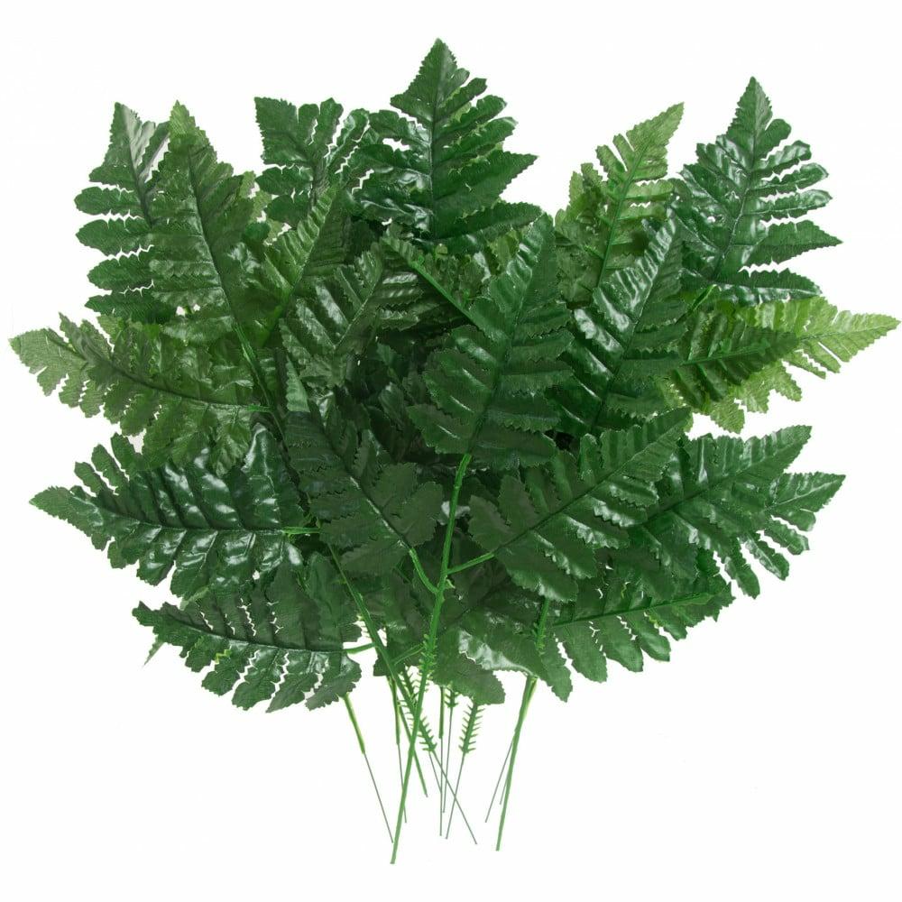 Floral Sprays & Picks |   16" Green Leather Leaf Fern Picks (12) Accents Floral Sprays & Picks