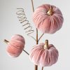 Floral Sprays & Picks |   28" Velvet Pumpkins Spray: Pink Accents Floral Sprays & Picks