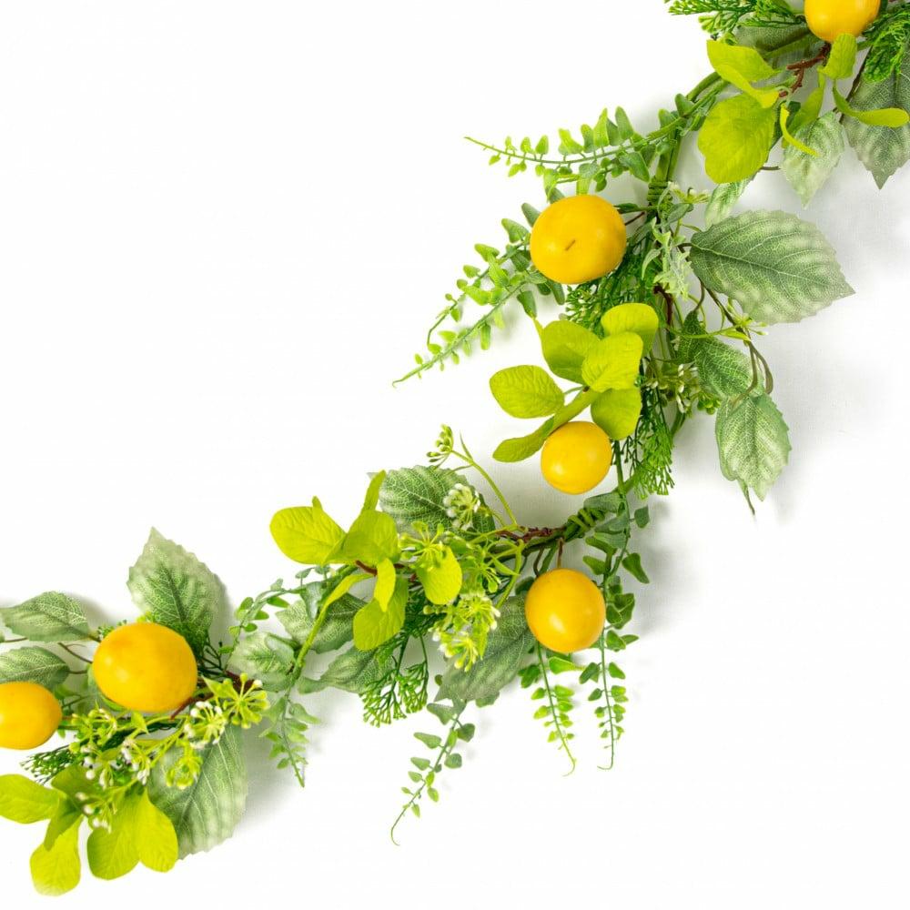 Garland |   4′ Lemon, Fern & Salal Greenery Leaves Garland Decor Garland