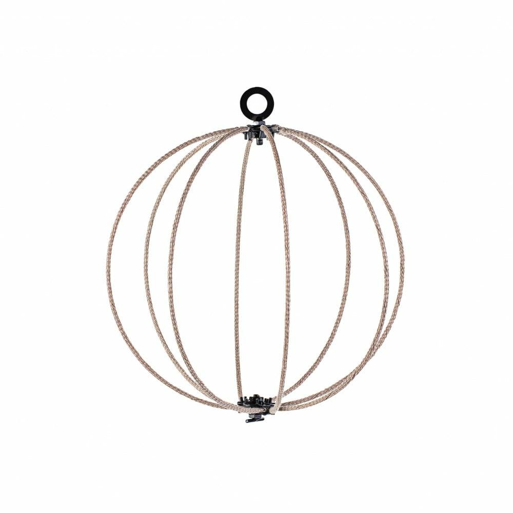 Hanging Decor |   12" Tubing Wrapped Folding Ball: Natural Decor Beige,Tan