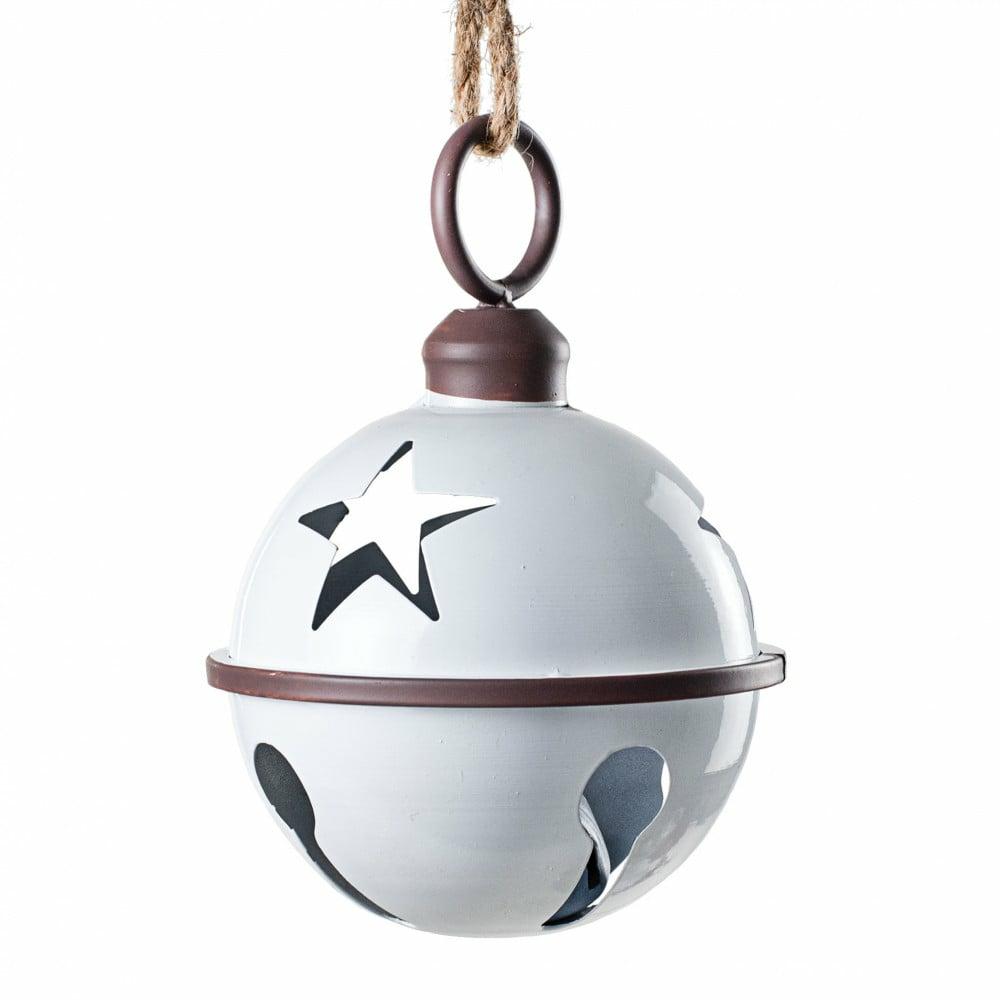 Hanging Decor |   7" Jumbo Jingle Bell: Shiny White Decor Hanging Decor