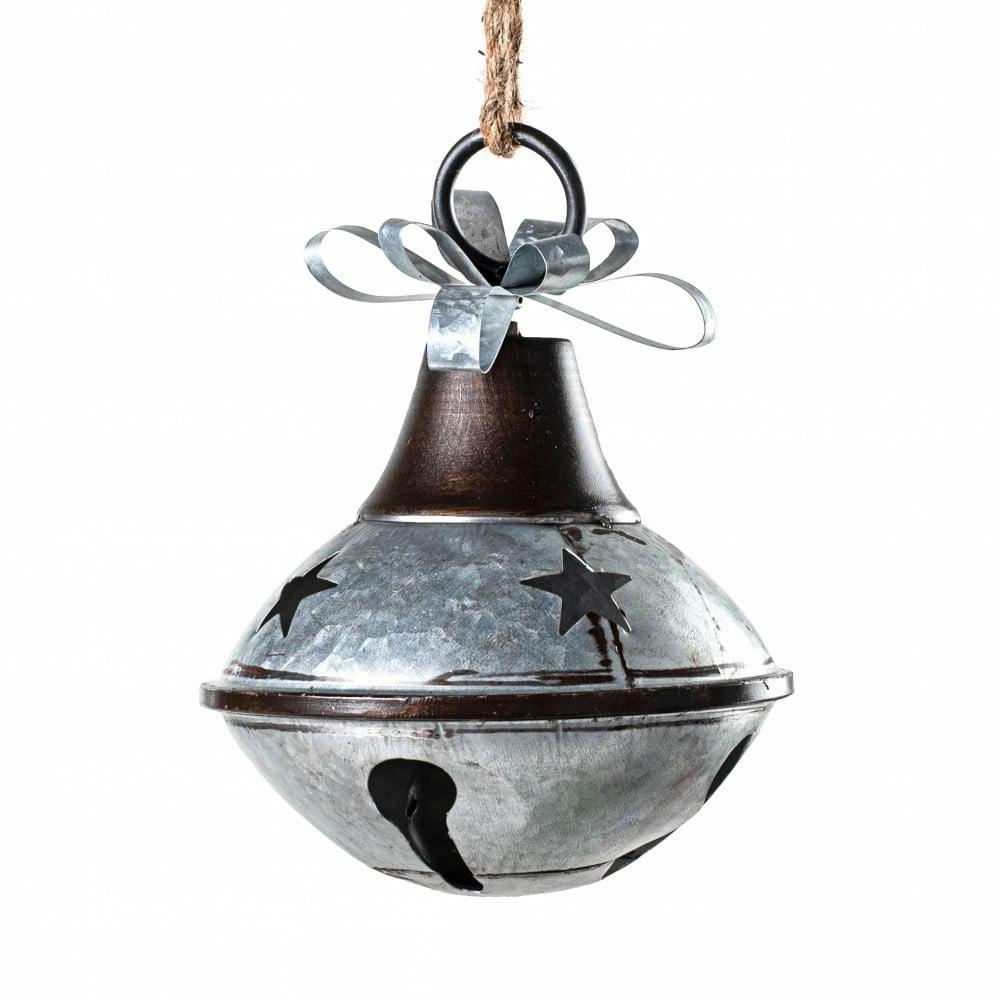 Hanging Decor |   8.5" Metal Saucer Bell: Galvanized & Rust Decor Hanging Decor