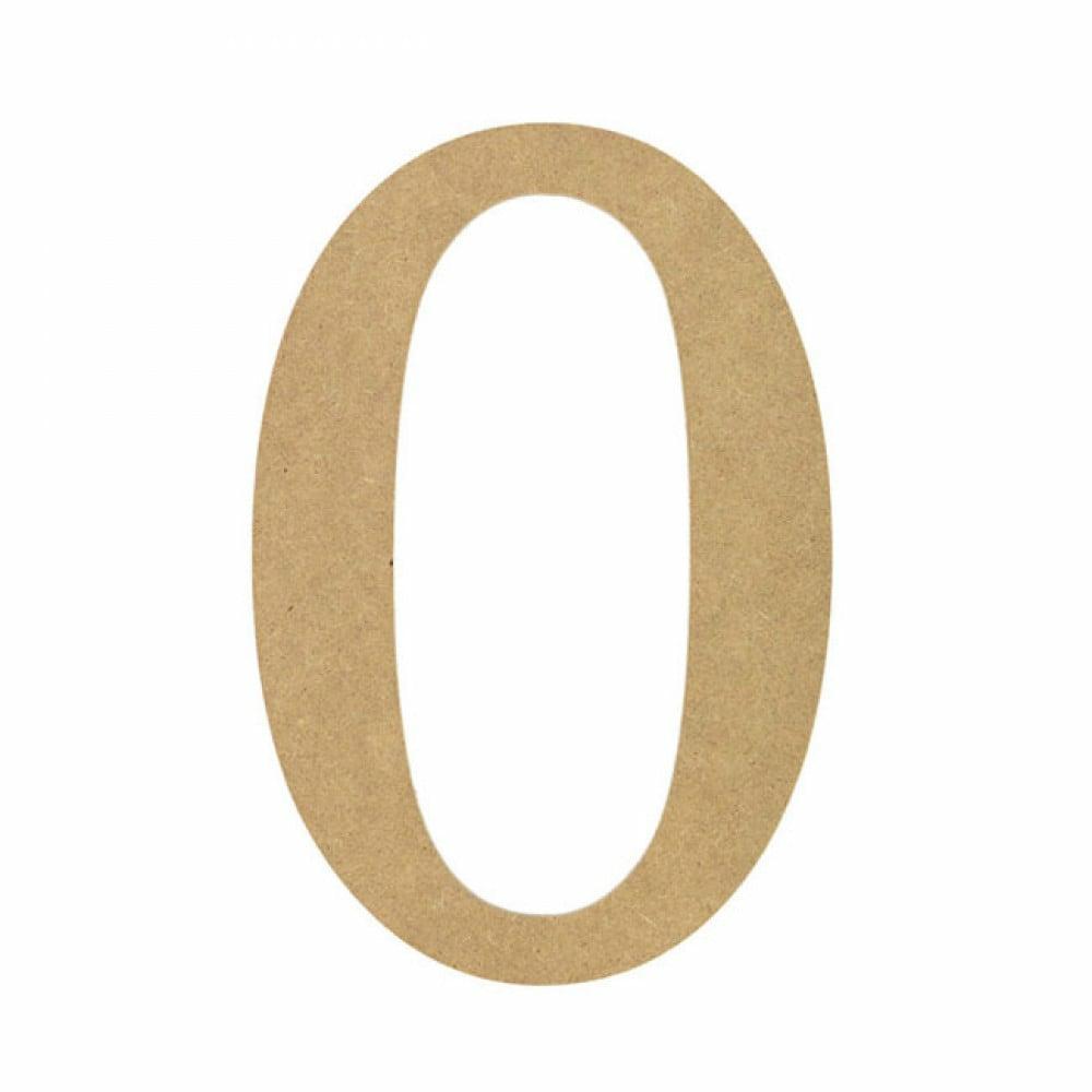 Letters & Numbers |   10" Decorative Wood Number: 0 Accents Letters & Numbers