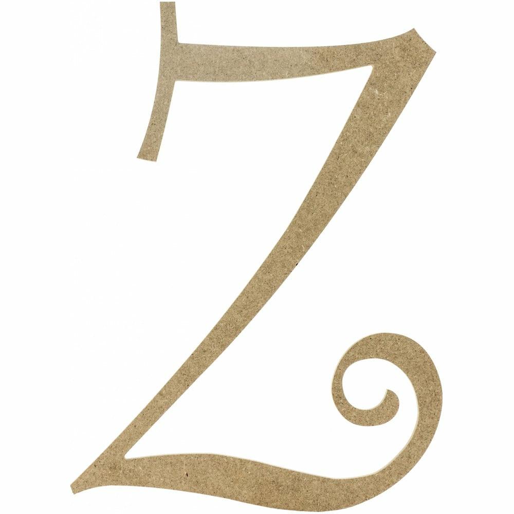 Letters & Numbers |   14" Decorative Wooden Curly Letter: Z Accents Letters & Numbers