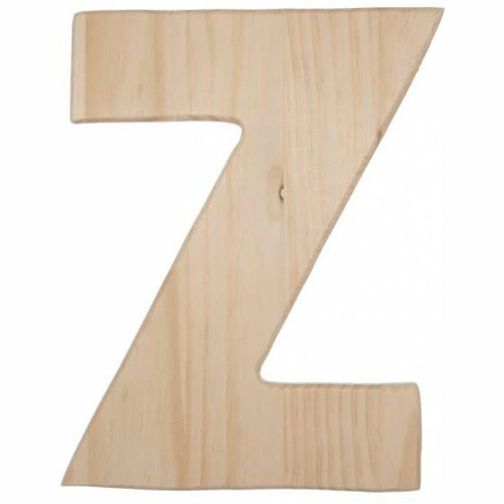 Letters & Numbers |   12" Natural Wood Letter: Z Accents Letters & Numbers