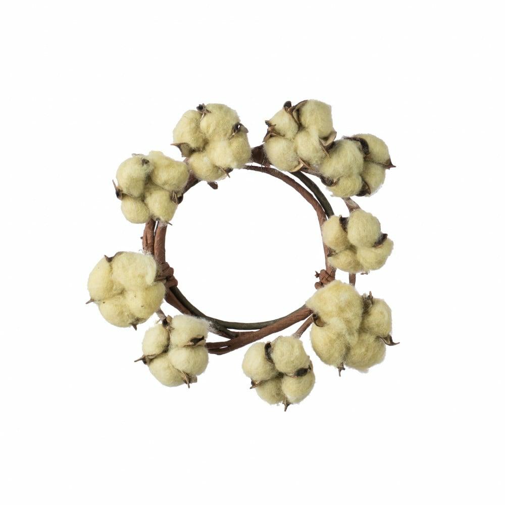 Naturals |   3.5" Cotton Ring: Tea Stain Accents Natural Beige,Yellow-Ish,Brown