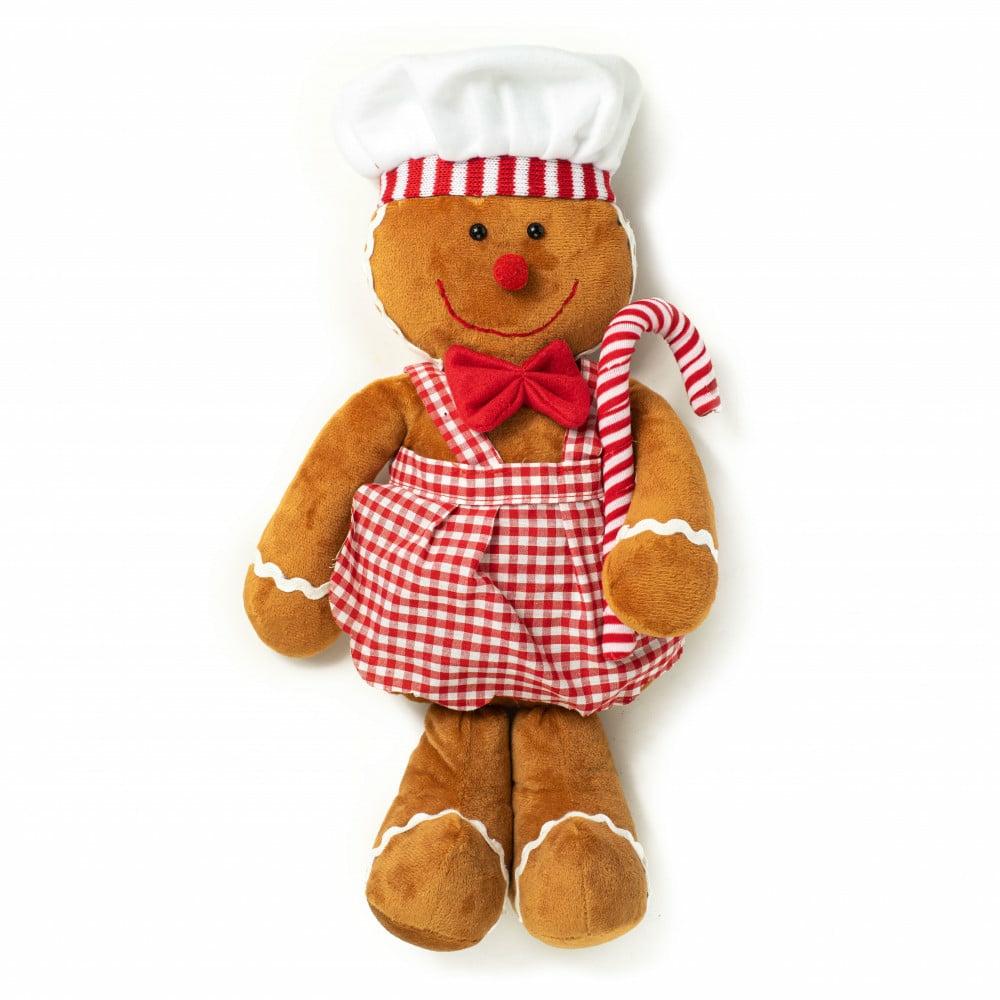 Ornaments |   17" Plush Gingerbread Chef Ornament Accents Ginger Brown,Red,White,Black