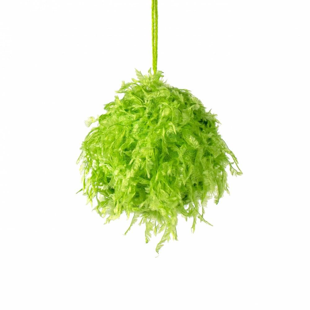 Ornaments |   3.25" Furry Fabric Ball Ornament: Lime Green Accents Green,Lime