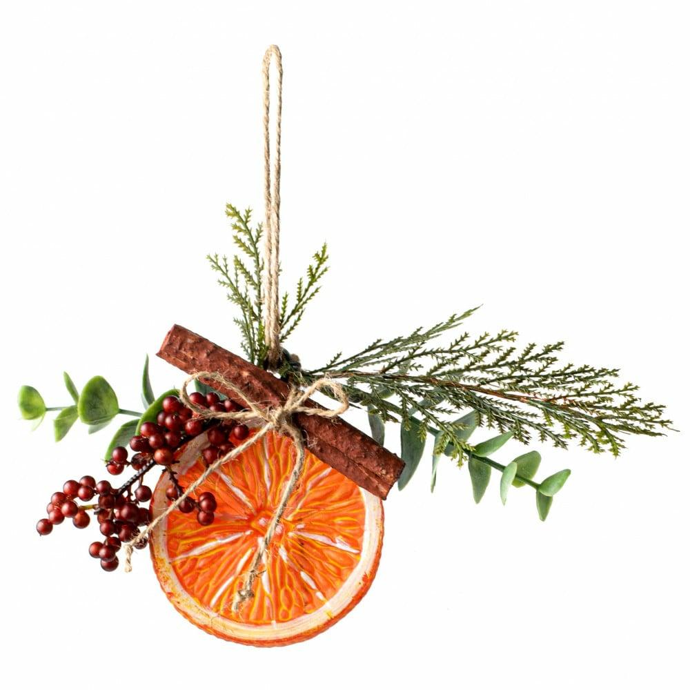 Ornaments |   3.25" Orange Slice Berry Ornament Accents Green,Red,Orange,Brown