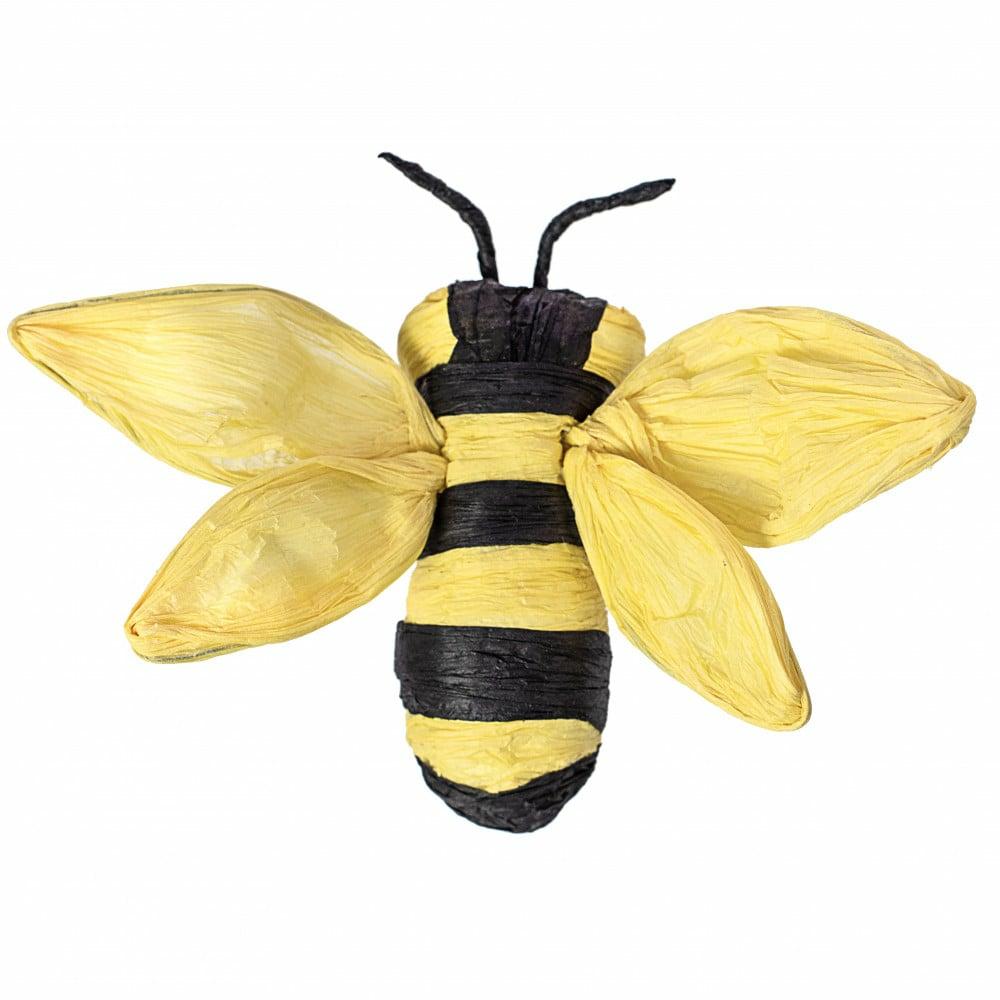 Ornaments |   6" Honey Bee With Clip Accents Black,Golden Yellow