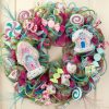 Ornaments |   6" Sprinkle Candy House Ornament Accents Light Blue,Light Pink,White