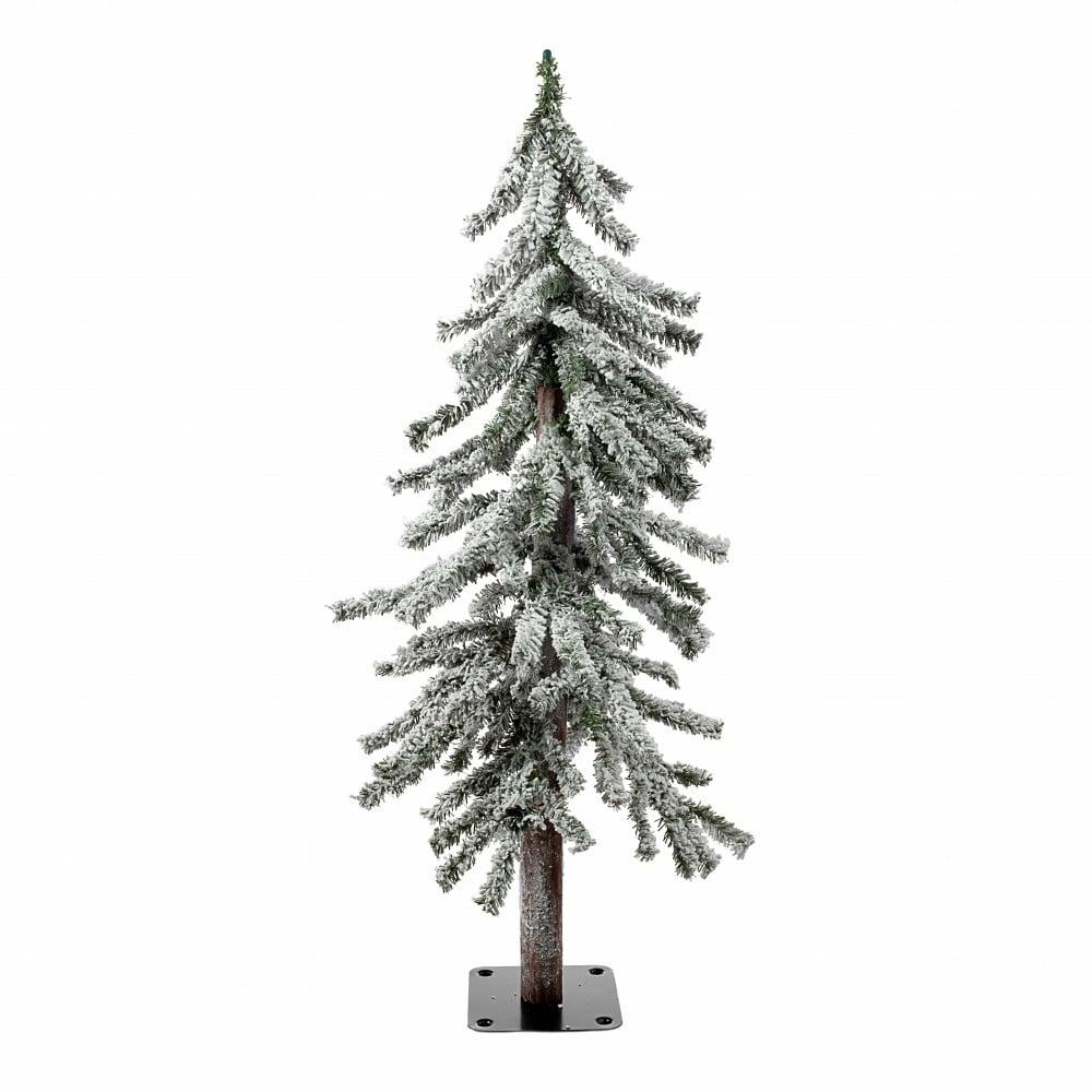 Porch Decor |   3′ Kirkwood Pine Flocked Tree Decor Green,White,Brown,Black