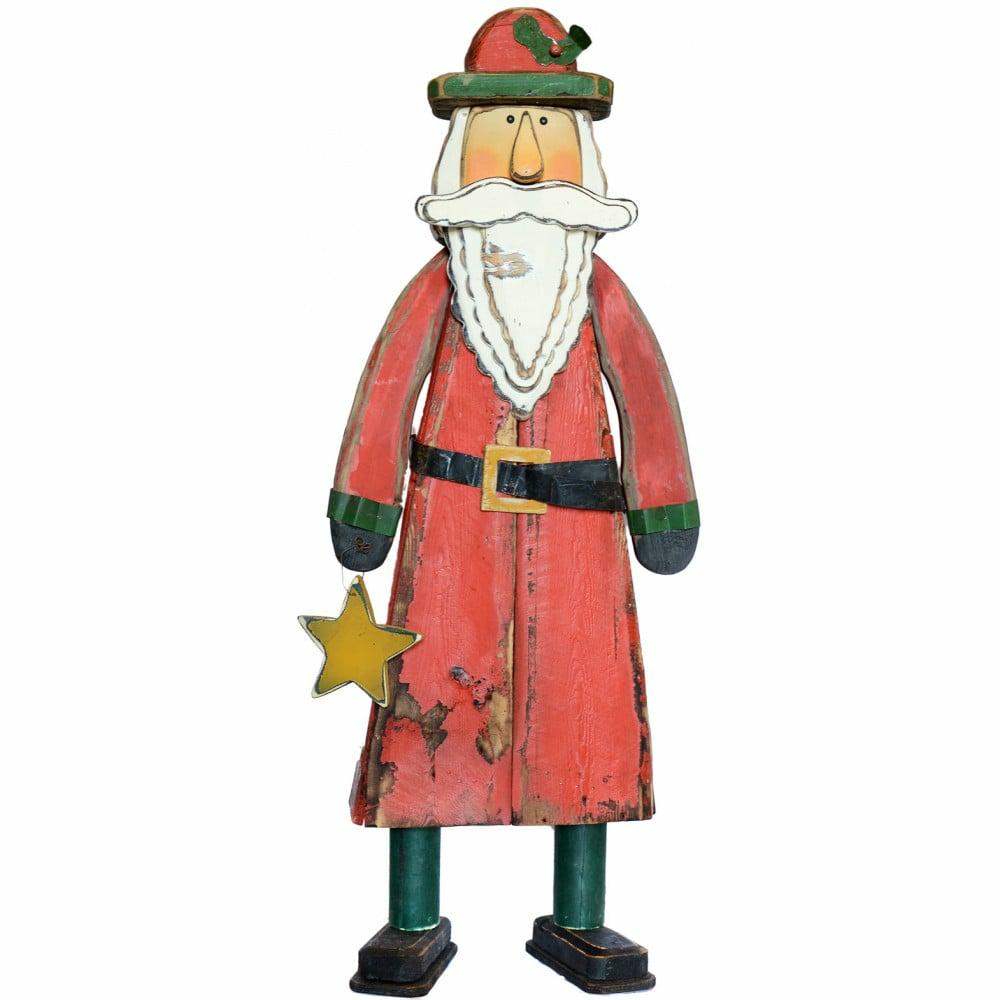 Porch Decor |   50" Standing Wooden Santa Decoration Decor Porch Decor