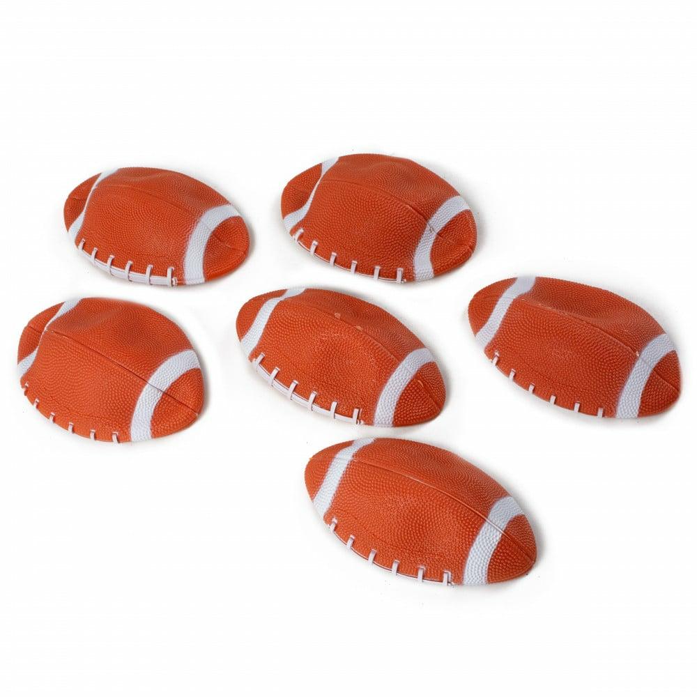 Sports & Outdoors |   5" Deflated Brown Rubber Footballs (6) Accents Brown