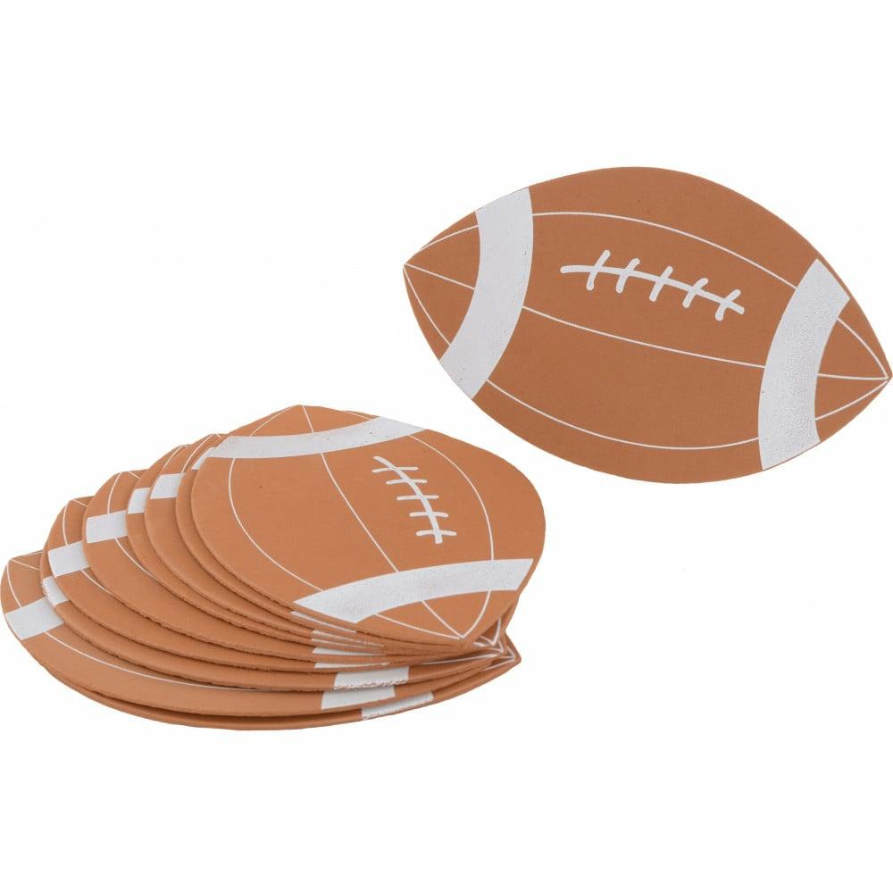 Sports & Outdoors |   5.5" Foam Shapes: Brown Football (10) Accents Brown