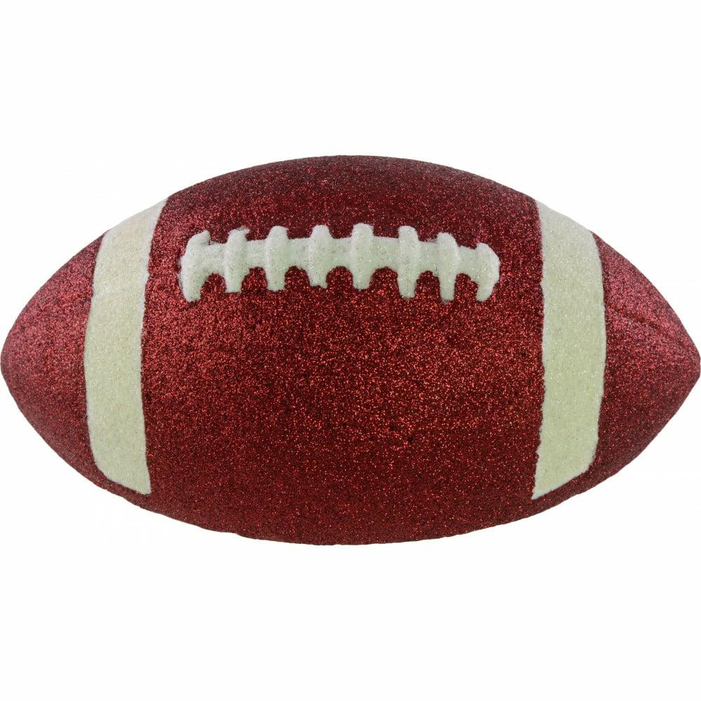 Sports & Outdoors |   11" Football Accent: Metallic Glitter Crimson Red & White Accents Crimson Red,White