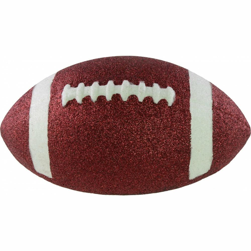 Sports & Outdoors |   11" Football Accent: Metallic Glitter Maroon & White Accents Maroon,White