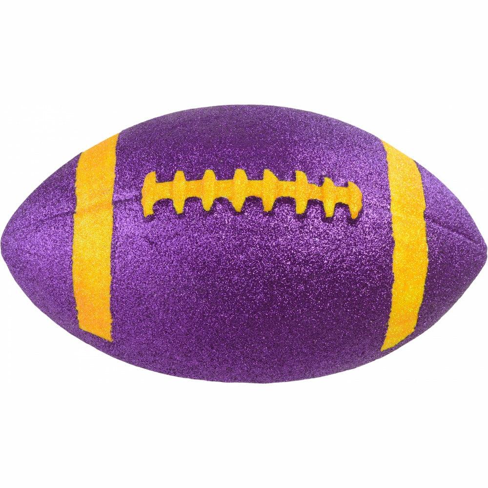 Sports & Outdoors |   11" Football Accent: Metallic Glitter Purple & Yellow Accents Purple,Gold