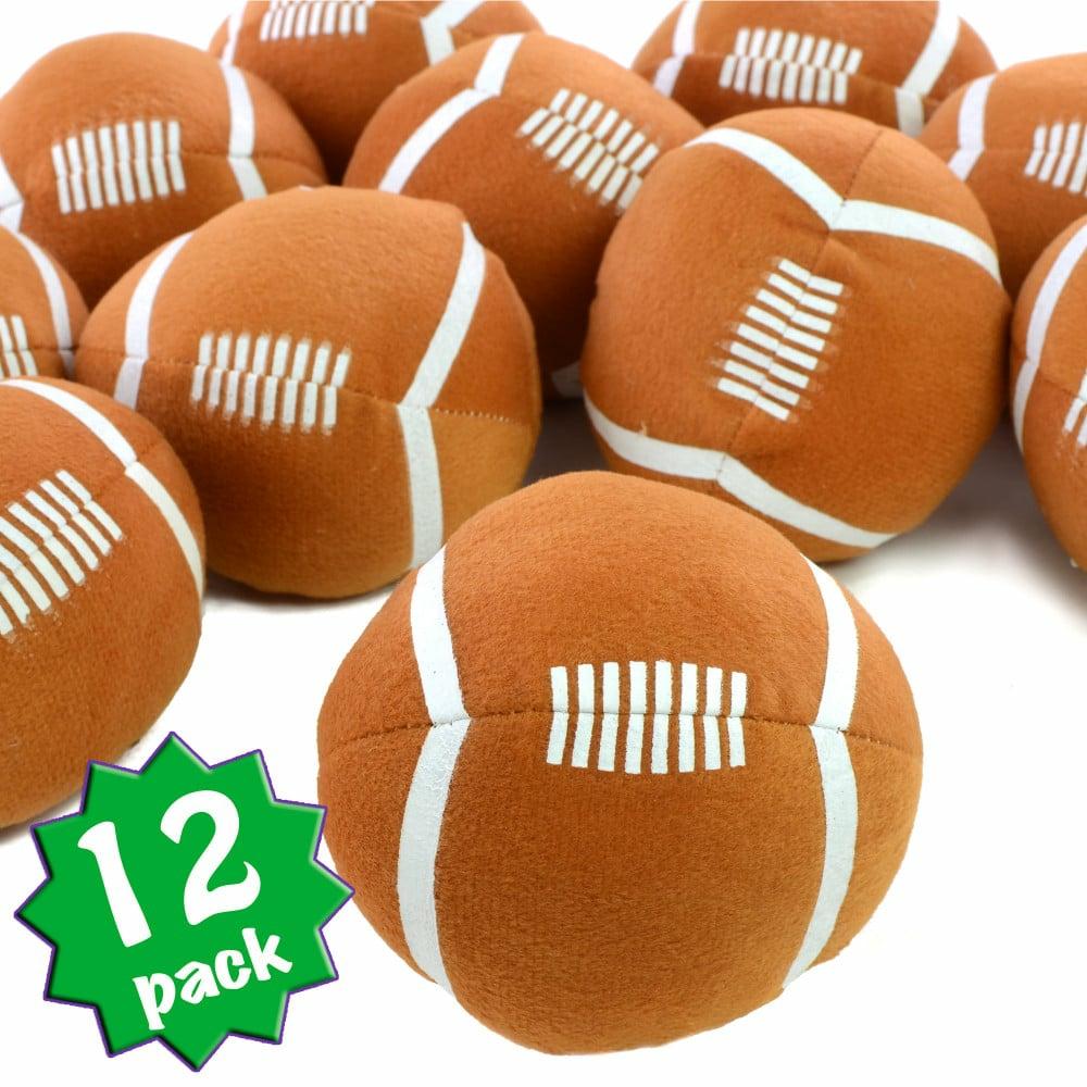 Sports & Outdoors |   4" Plush Brown Footballs (12) Accents Brown