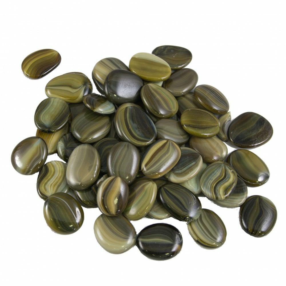 Vase Filler |   Glass Agate Stones (38/40Mm): Tan & Grey Table Decor Beige,Grey