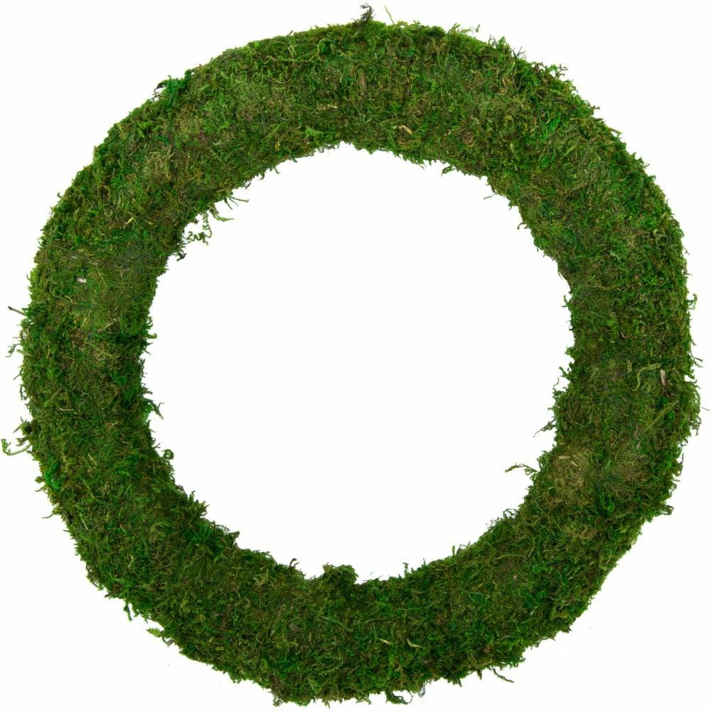 Wreaths |   12" Green Moss Wreath Decor Moss Green