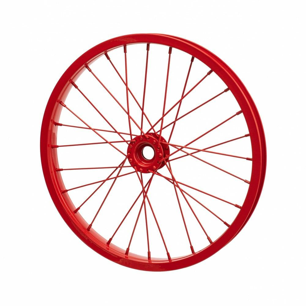 Wreaths |   16" Decorative Bicycle Rim: Red Decor Red