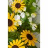 Wreaths |   17" Butterfly & Sunflower Grapevine Hanger Decor Green,Yellow,White