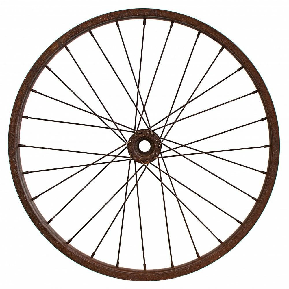 Wreaths |   20" Decorative Bicycle Rim: Rust Decor Brown