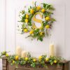 Wreaths |   22" Lemon & Fern Wreath Decor Green,Yellow,White