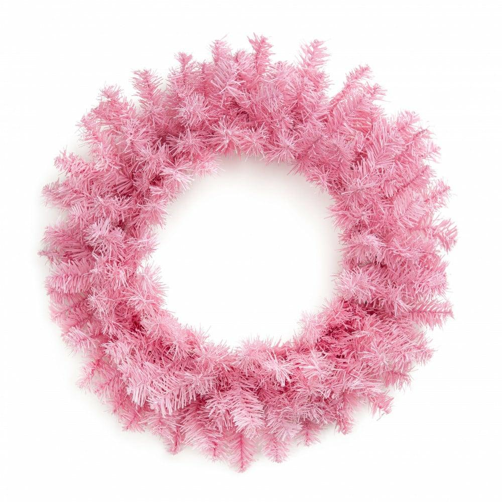 Wreaths |   24" King’s Pine Wreath: Pink Decor Pink