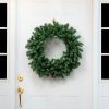 Wreaths |   24" Pine Pvc Wreath: Two-Tone Green (180 Tips) Decor Green