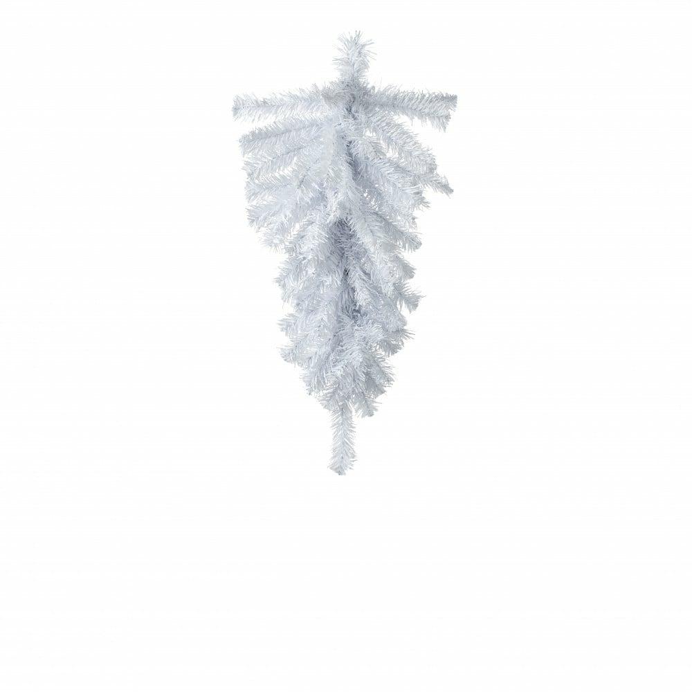 Wreaths |   24" Pine Teardrop Swag: White (55 Tips) Decor White