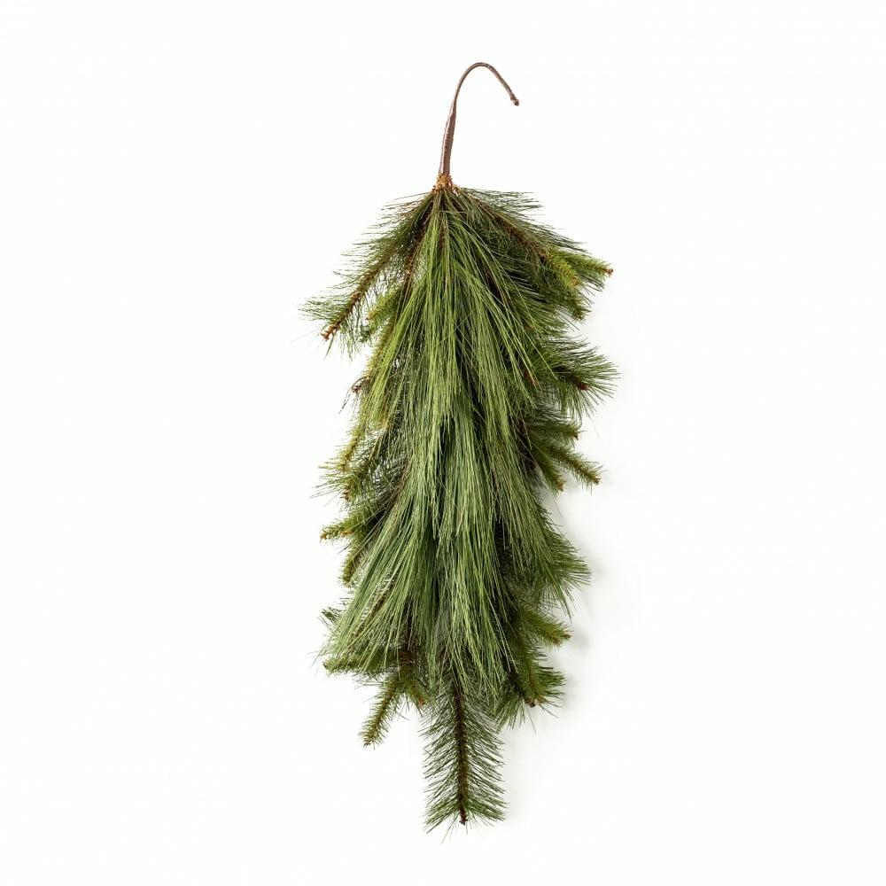 Wreaths |   32" Mixed King Pine Teardrop Decor Green