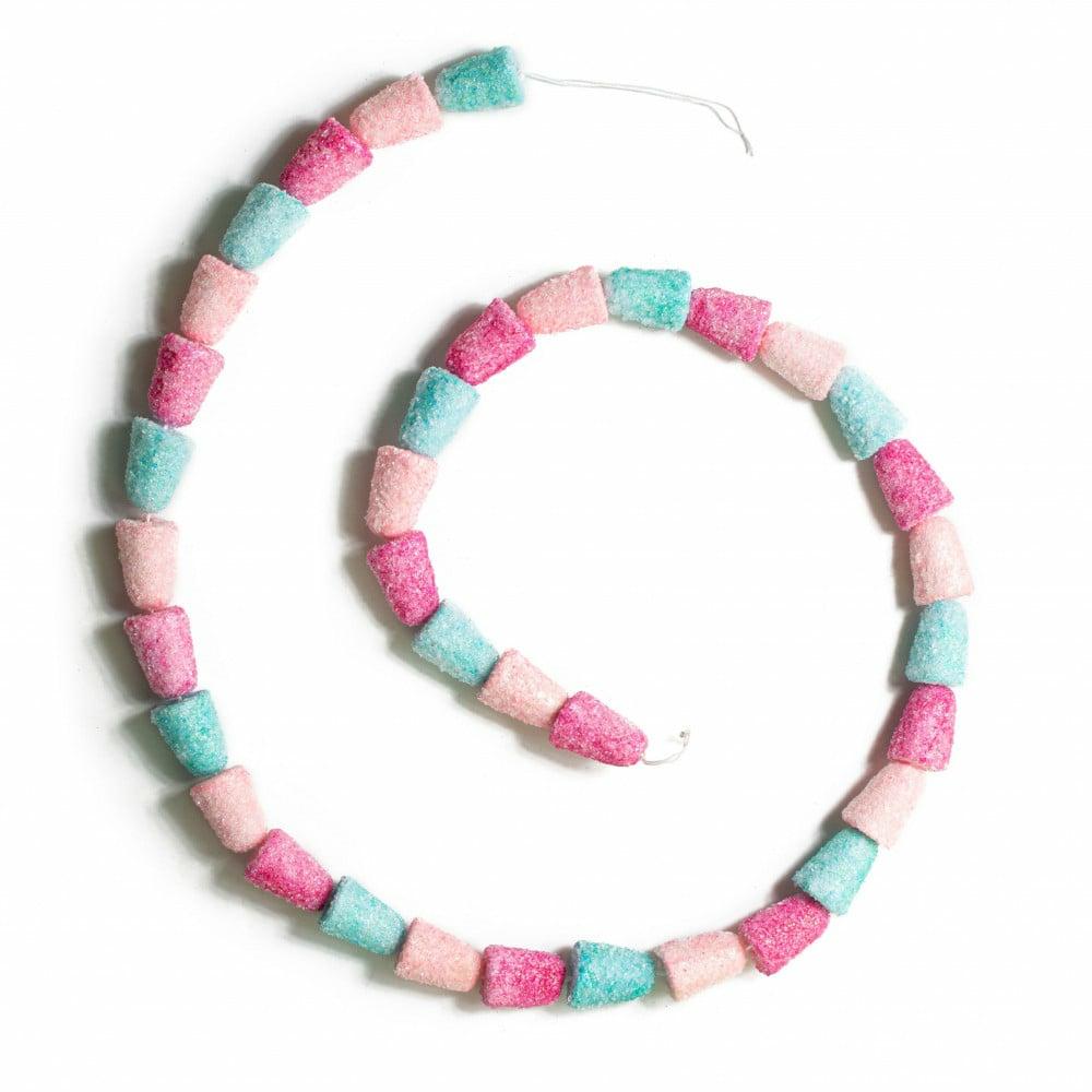 Garland |   4′ Gumdrop Garland: Fuchsia, Pink, Blue Decor Garland