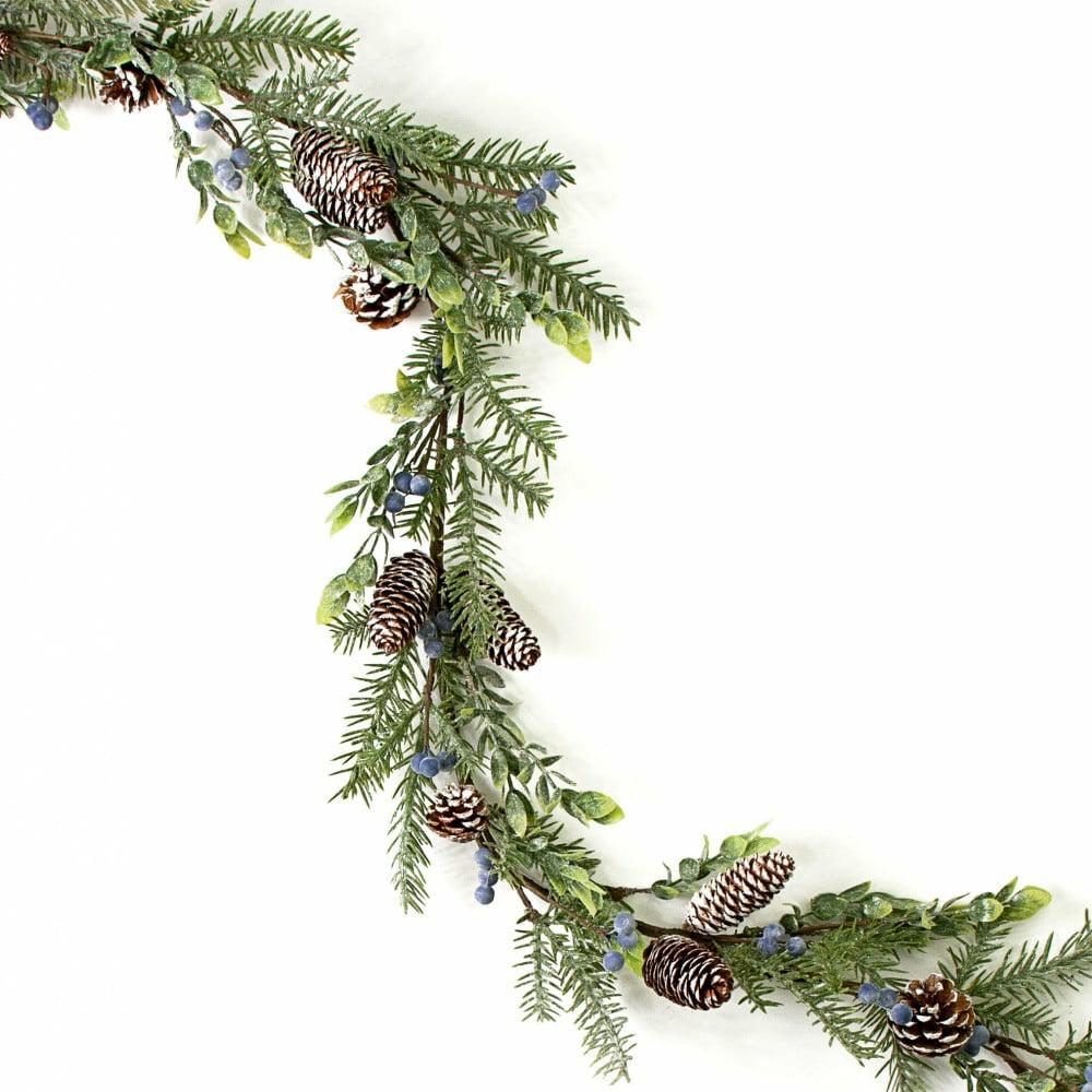 Garland |   60" Pine, Leaf, Blueberries, And Pinecones Garland Decor Garland