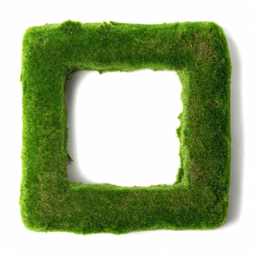 Wreaths |   12" Square Cushion Moss Wreath Decor Green