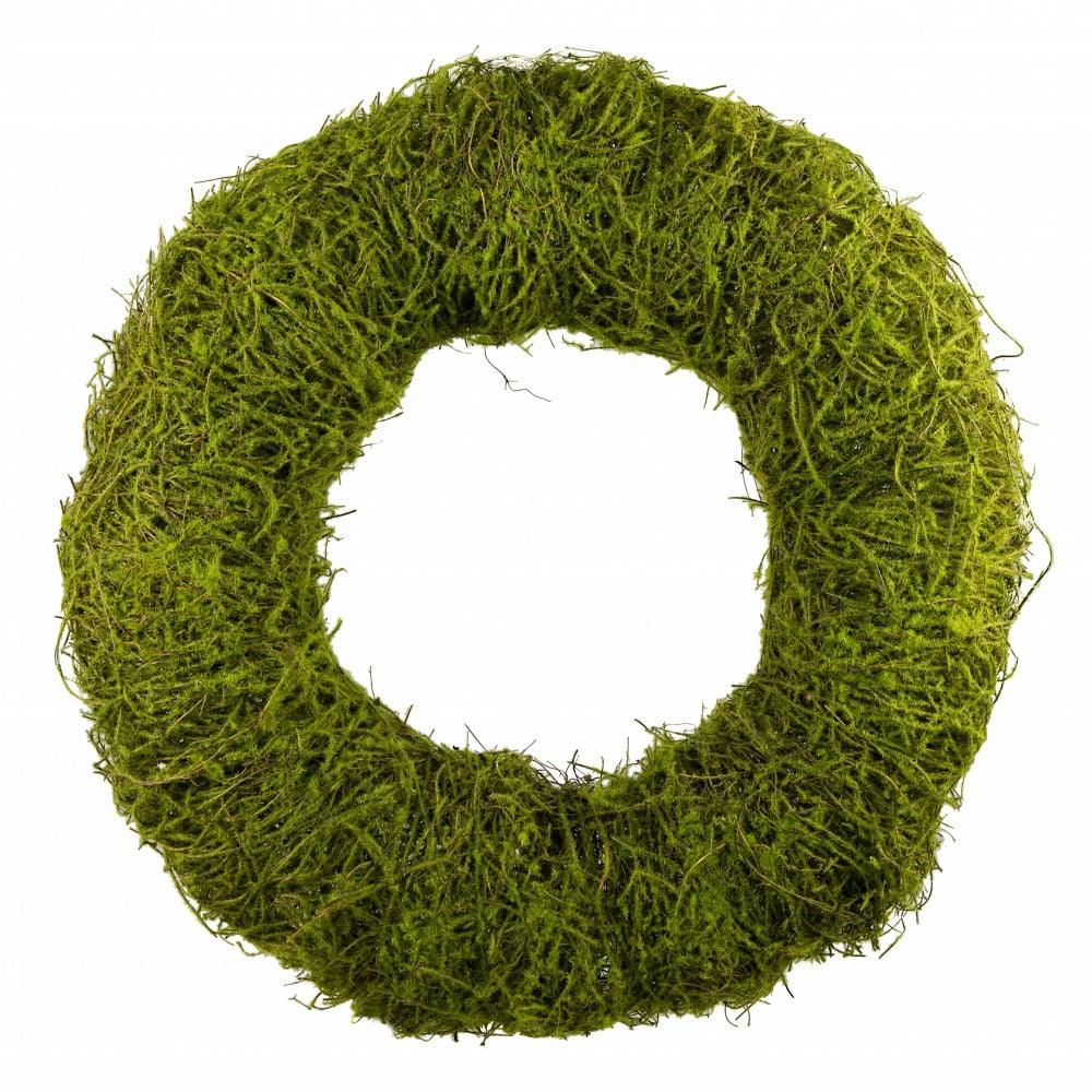 Wreaths |   18" Green Moss Vine Wreath Decor Green