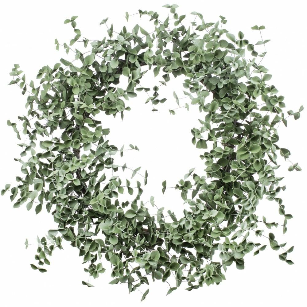 Wreaths |   25" Green Eucalyptus Wreath Decor Green,White,Brown,Grey