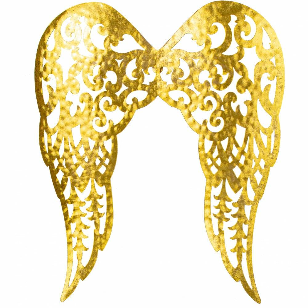 Door Decor |   17" Filigree Angel Wings: Gold Leaf Decor Door Decor