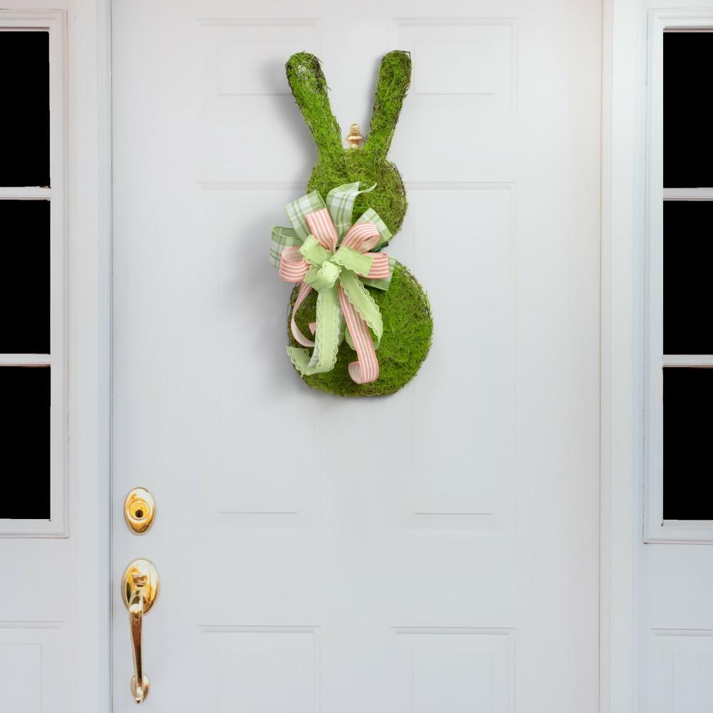 Door Decor |   24" Moss Bunny Form Decor Door Decor