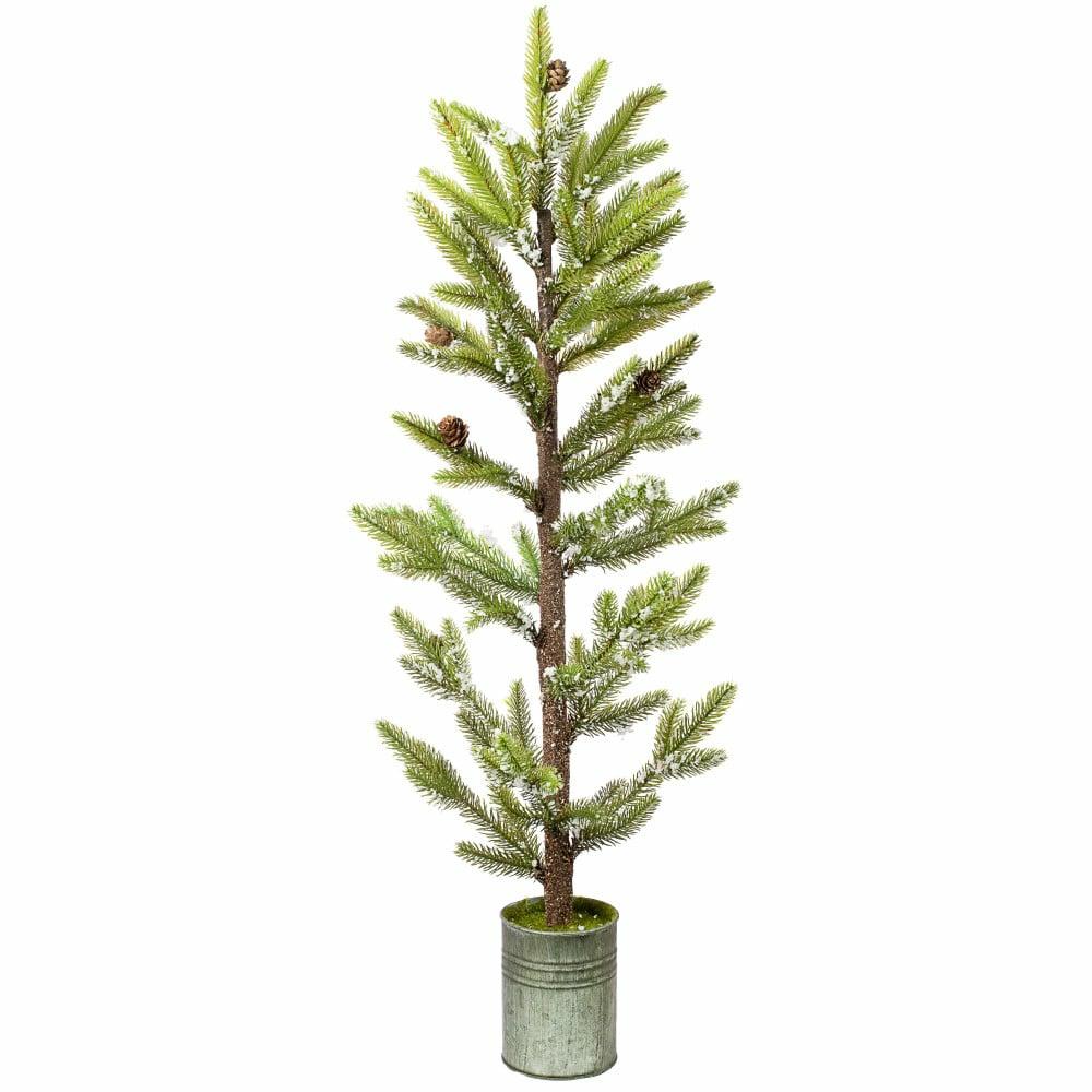 Porch Decor |   36" Snowy Spruce Christmas Tree Decor Brown,Green,Silver,Grey