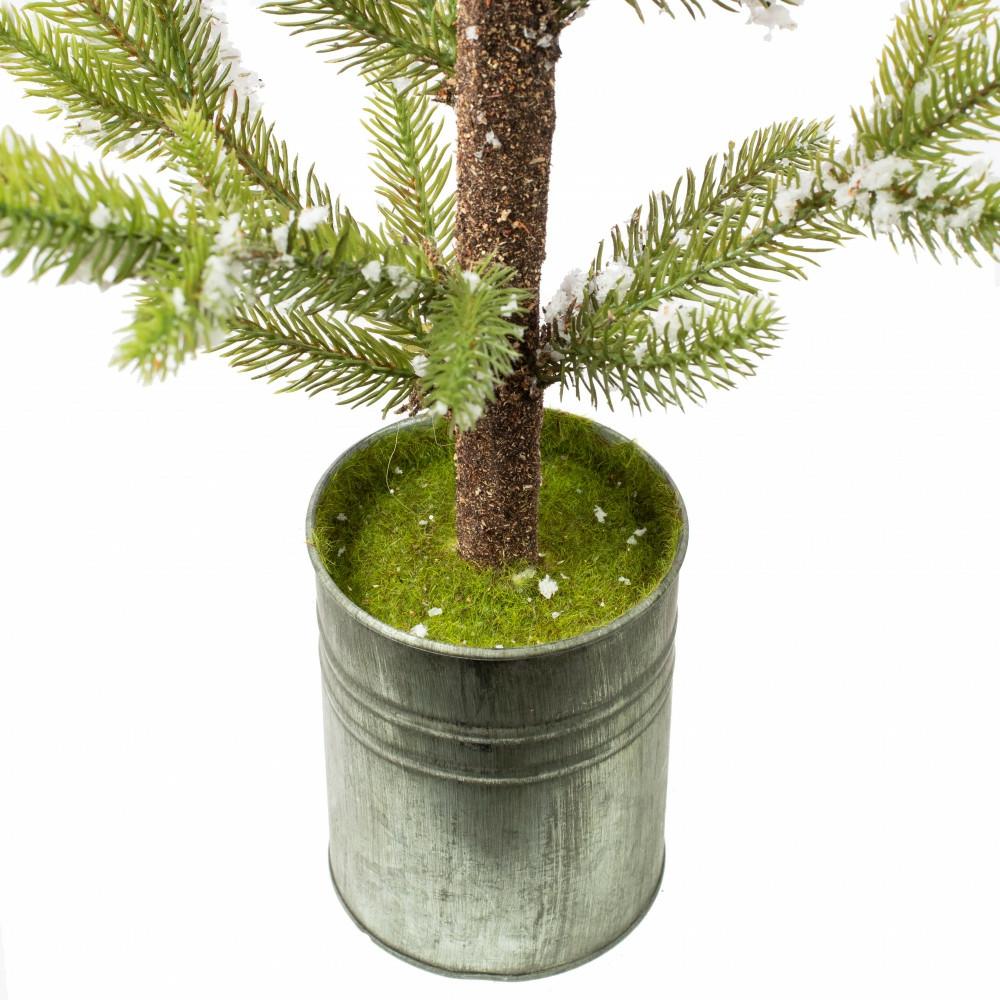 Porch Decor |   36" Snowy Spruce Christmas Tree Decor Brown,Green,Silver,Grey